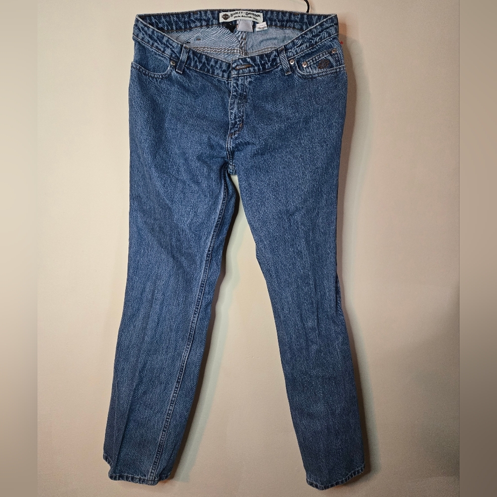 Harley Davidson 100% Cotton Blue Jeans (Size 14)